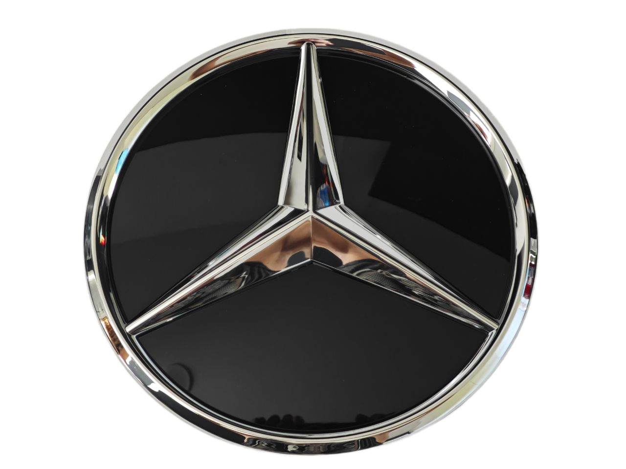 3D Černo-chromový znak / emblém Mercedes-Benz do přední masky (205 mm)