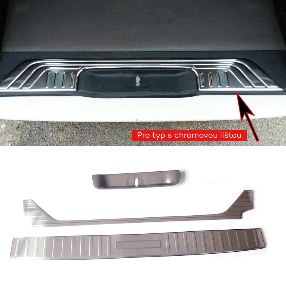 Ochranný kryt zadního nárazníku / prahová lišta zavazadlového prostoru pro Mercedes-Benz V-Class W447 (2016–2024) – nerez