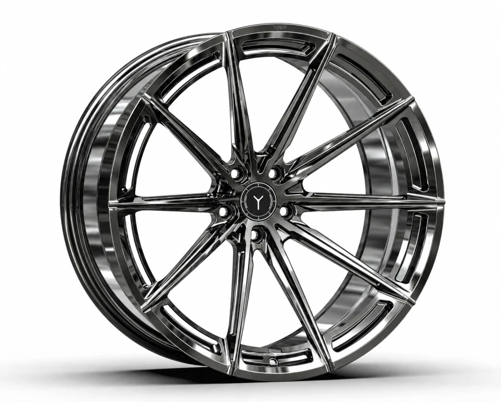 Sada alu kol Yanar Wheels YF.14 Flow Forged 20″/21″ ET12 – Black Chrome (4 ks)