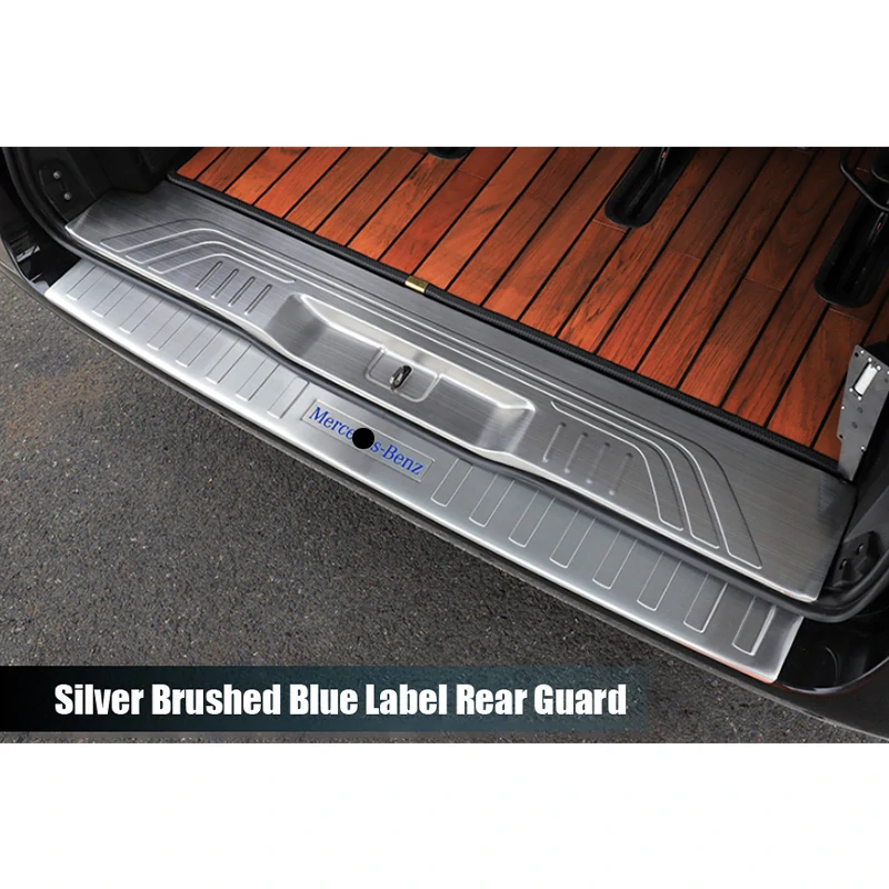 Ochranný kryt zadního nárazníku / prahová lišta zavazadlového prostoru pro Mercedes-Benz V-Class Vito W447 (2016–2024) – nerez