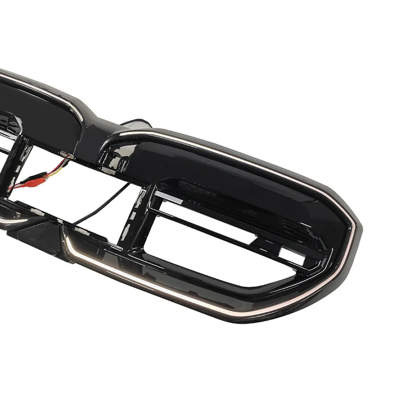 Přední maska chladiče M-style s LED pro BMW 5 I5 2024 2025 G60 G68, lesklá černá