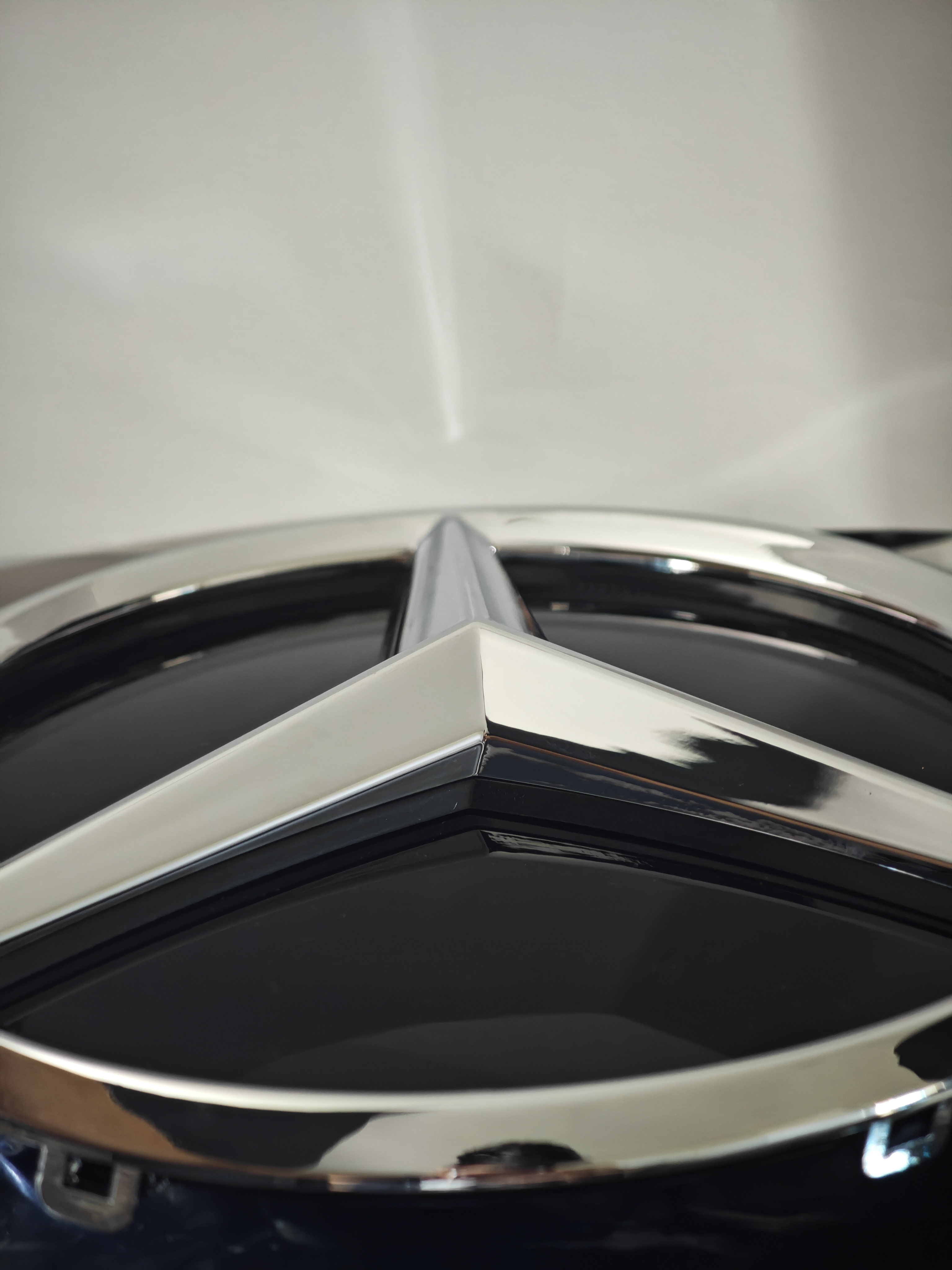 3D Černo-chromový znak / emblém Mercedes-Benz do přední masky předFL 2015 - 2019 (185mm)