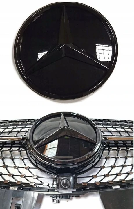 3D Černý znak / emblém Mercedes-Benz W447 V-Class Vito do přední masky (205 mm)