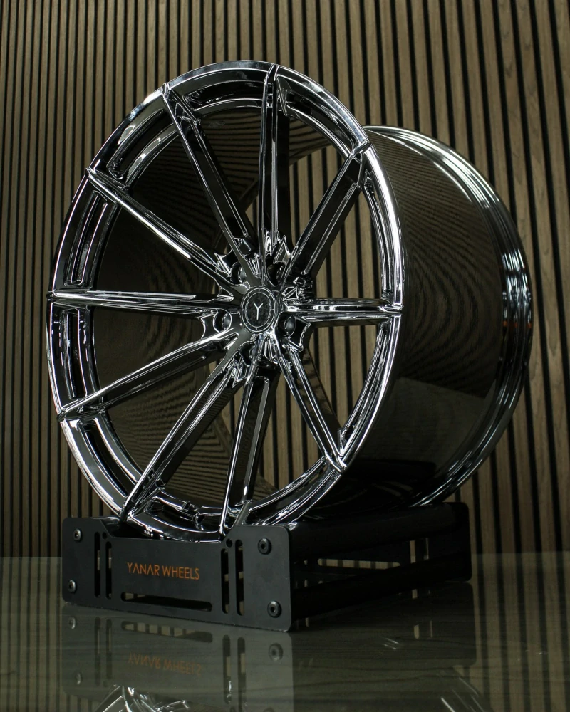 Sada alu kol Yanar Wheels YF.14 Flow Forged 20″/21″ ET12 – Black Chrome (4 ks)