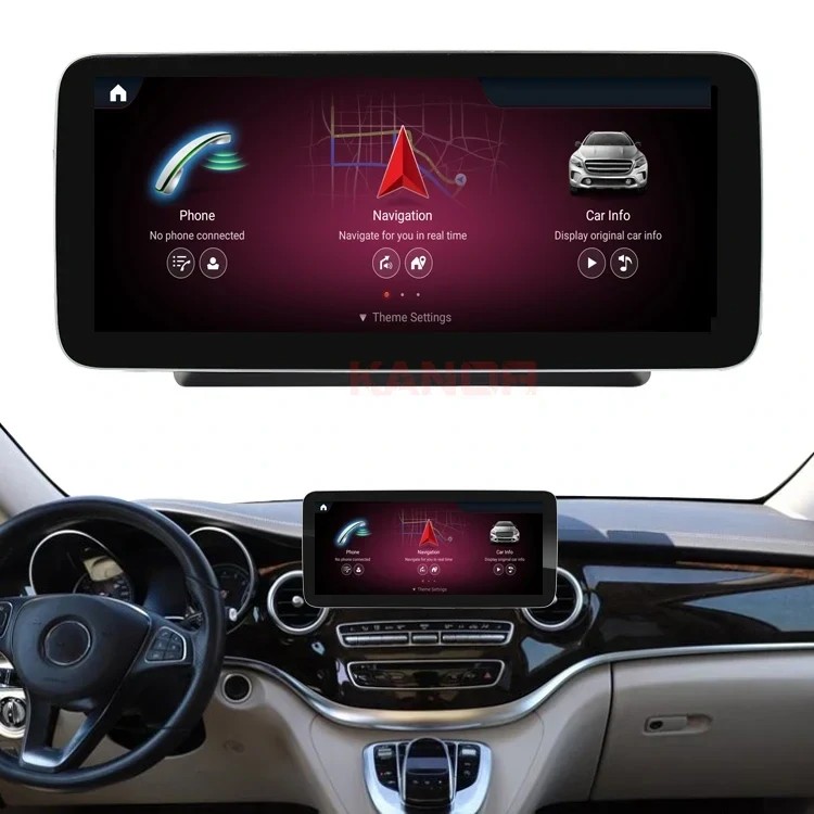 Android 14 multimediální systém rádio Mercedes-Benz C-Class W205 / GLC / V-Class W447 (2015–2019, NTG 5.0, Snapdragon 685, Anti-Glare displej)