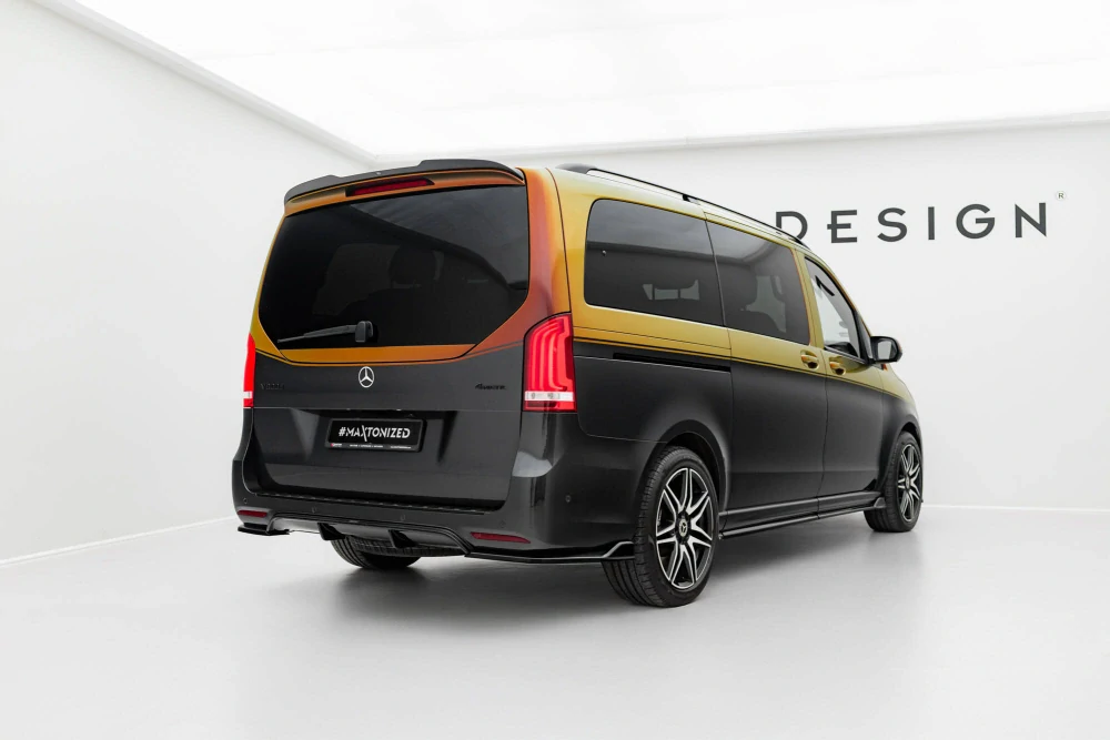 Maxton Design Spoiler Cap – zadní střešní spoiler Mercedes-Benz V-Class AMG-Line W447 Facelift 2016–2024 lesklá černá