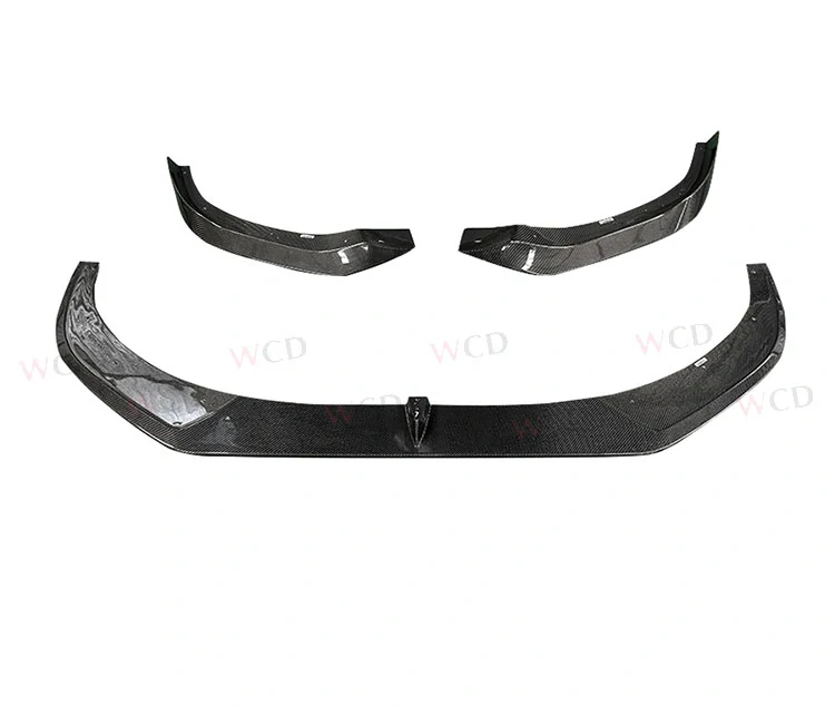 AC Style přední spoiler lip splitter z uhlíkových vláken Carbon pro BMW 8 Series G14 G15 G16 2020+