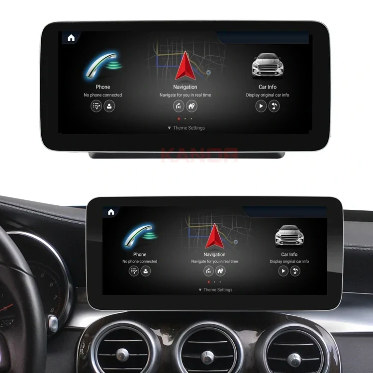 Android 14 multimediální systém rádio Mercedes-Benz C-Class W205 / GLC / V-Class W447 (2015–2019, NTG 5.0, Snapdragon 685, Anti-Glare displej)