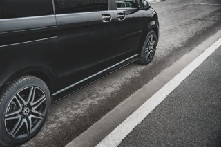 Difuzory splittery pod boční prahy ver.1 Maxton Design kompatibilní s Mercedes-Benz třída V W447 AMG-Line, černý lesklý plast ABS, Long