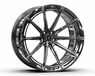 Sada alu kol Yanar Wheels YF.14 Flow Forged 20″/21″ ET12 – Black Chrome (4 ks)
